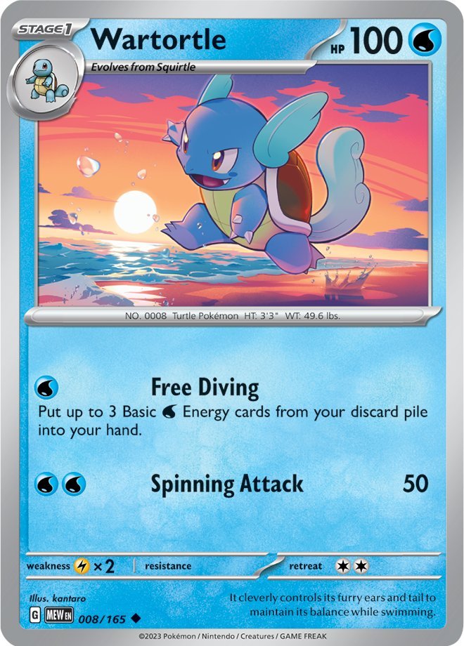 Wartortle (008/165) [Scarlet & Violet: 151] | Gear Gaming Bentonville