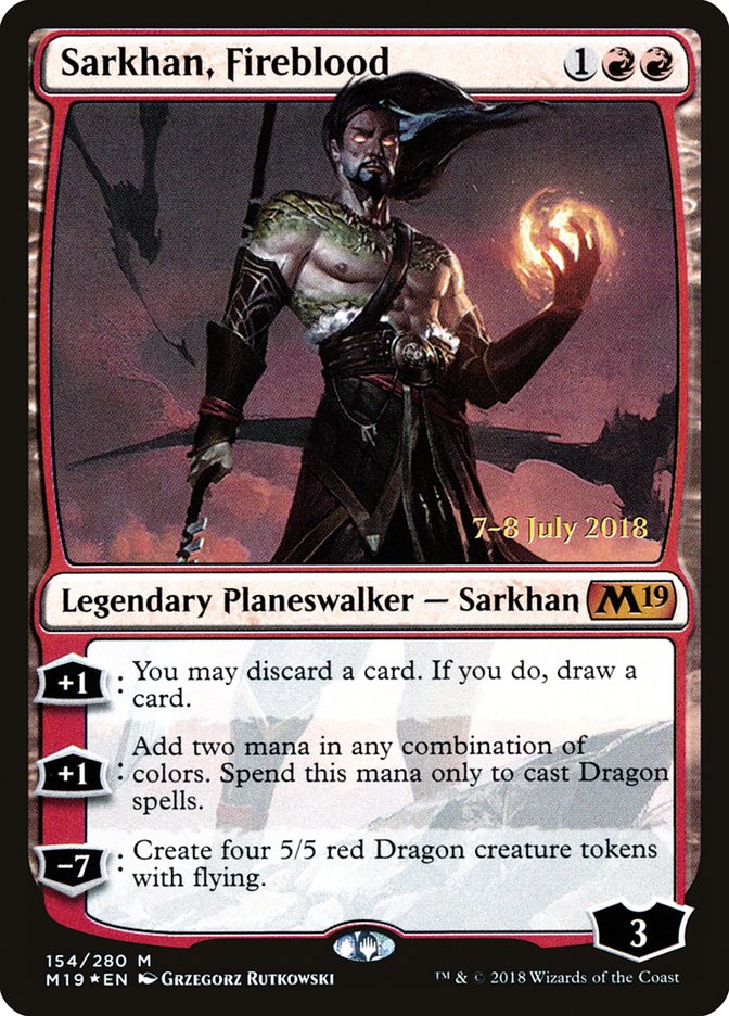 Sarkhan, Fireblood [Core Set 2019 Prerelease Promos] | Gear Gaming Bentonville