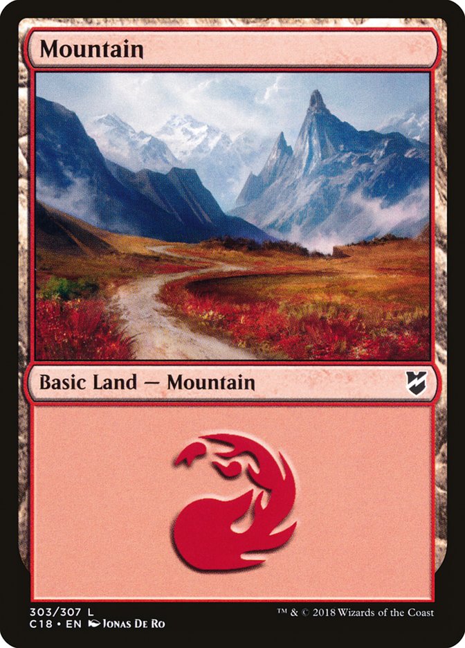 Mountain (303) [Commander 2018] | Gear Gaming Bentonville