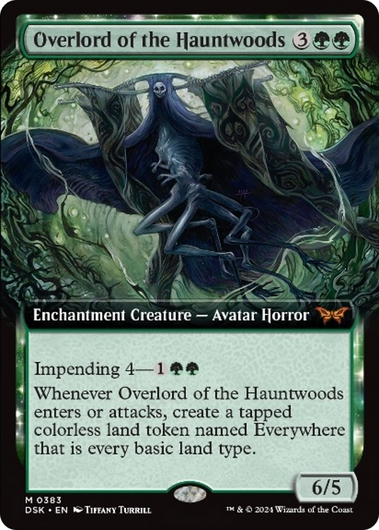 Overlord of the Hauntwoods (Extended Art) [Duskmourn: House of Horror] | Gear Gaming Bentonville