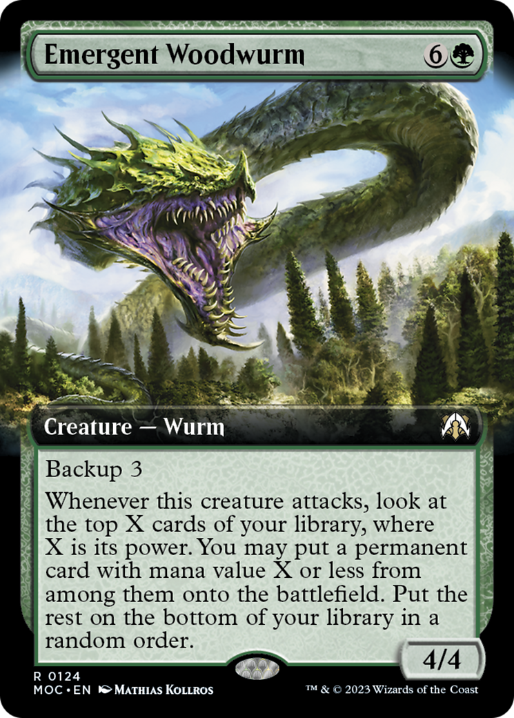 Emergent Woodwurm (Extended Art) [March of the Machine Commander] | Gear Gaming Bentonville