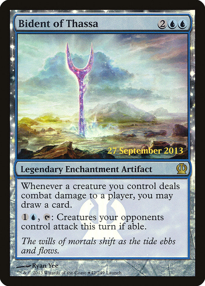 Bident of Thassa (Prerelease) [Theros Promos] | Gear Gaming Bentonville