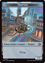 Golem (0015) // Thopter (0009) Double-Sided Token [Aetherdrift Commander Tokens] | Gear Gaming Bentonville