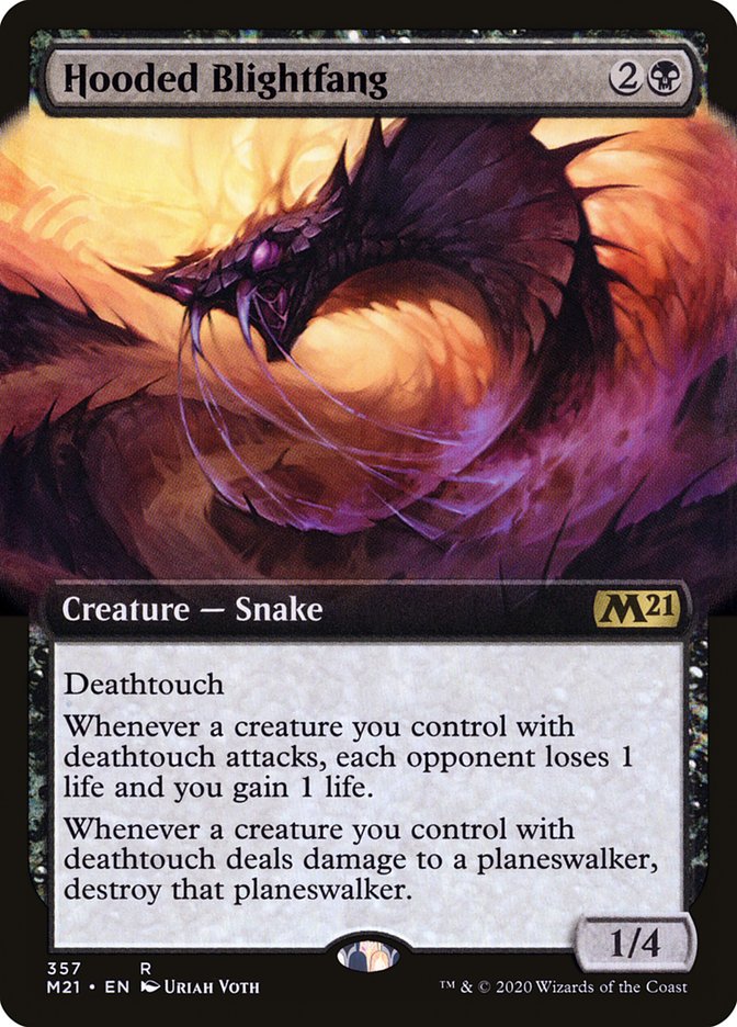 Hooded Blightfang (Extended Art) [Core Set 2021] | Gear Gaming Bentonville