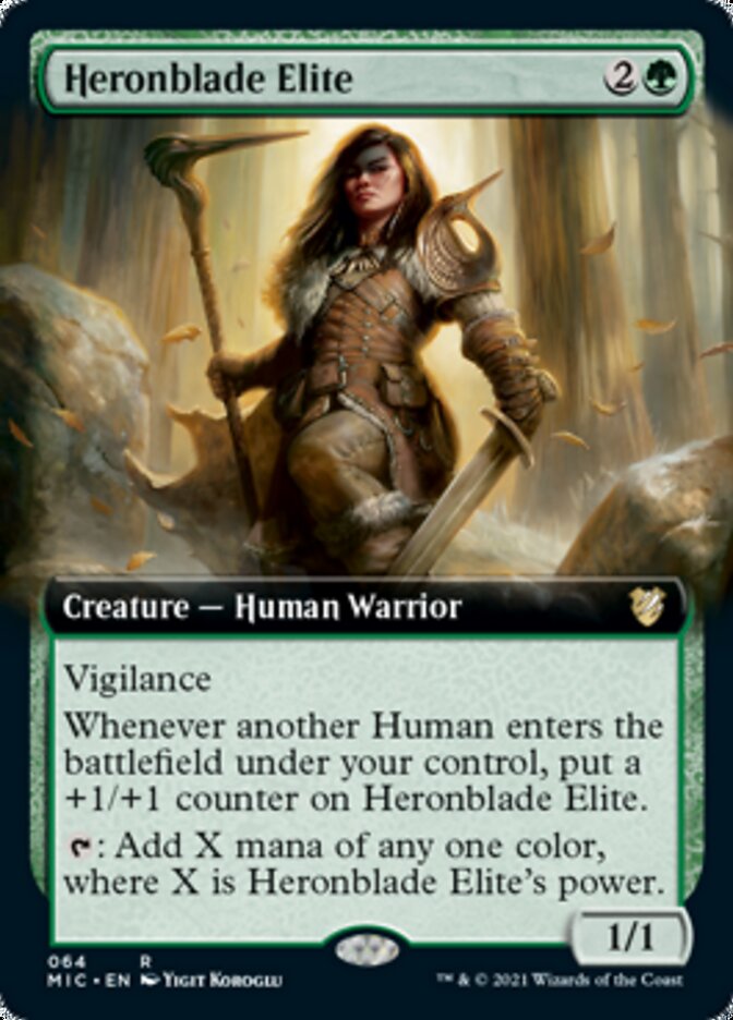 Heronblade Elite (Extended Art) [Innistrad: Midnight Hunt Commander] | Gear Gaming Bentonville