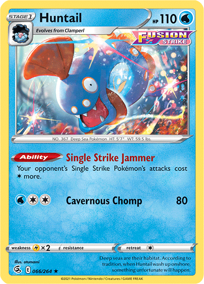 Huntail (066/264) [Sword & Shield: Fusion Strike] | Gear Gaming Bentonville
