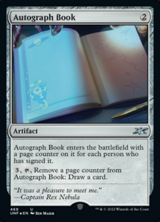 Autograph Book (Galaxy Foil) [Unfinity] | Gear Gaming Bentonville