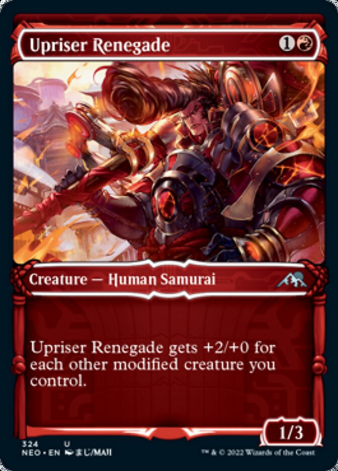 Upriser Renegade (Showcase Samurai) [Kamigawa: Neon Dynasty] | Gear Gaming Bentonville