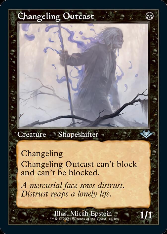 Changeling Outcast (Retro Foil Etched) [Modern Horizons] | Gear Gaming Bentonville