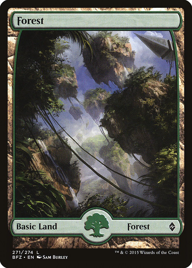 Forest (271) (Full Art) [Battle for Zendikar] | Gear Gaming Bentonville