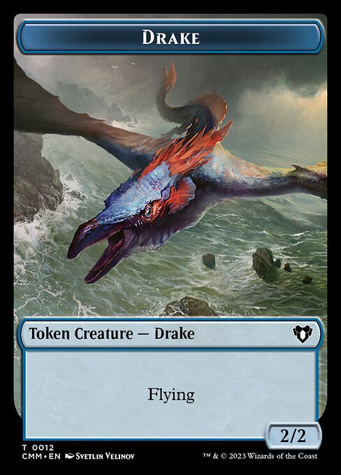 Spirit (0010) // Drake Double-Sided Token [Commander Masters Tokens] | Gear Gaming Bentonville