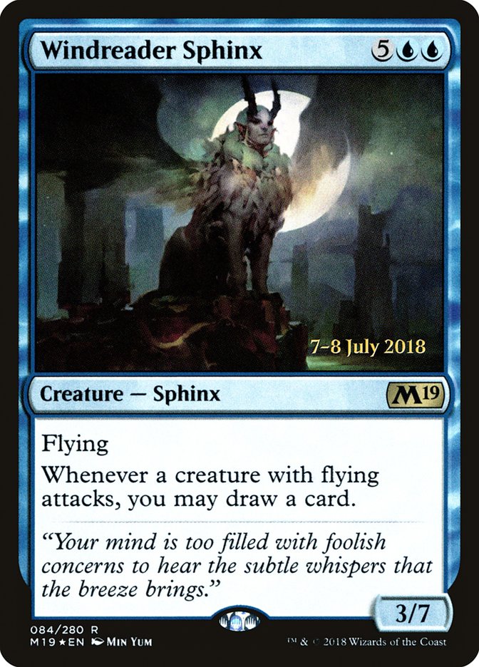 Windreader Sphinx [Core Set 2019 Prerelease Promos] | Gear Gaming Bentonville