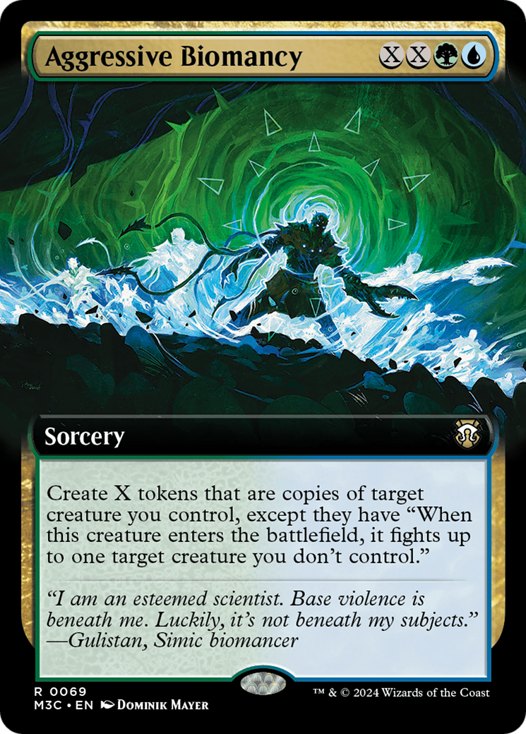 Aggressive Biomancy (Extended Art) (Ripple Foil) [Modern Horizons 3 Commander] | Gear Gaming Bentonville