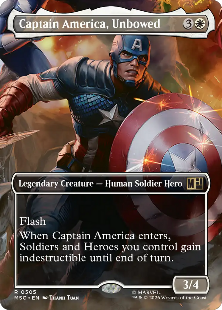 Captain America, Unbowed (Borderless) [Marvel Super Heroes Commander] | Gear Gaming Bentonville