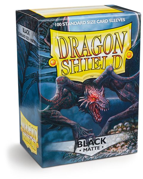 Standard Dragon Shield Matte Sleeves – Black (100ct) | Gear Gaming Bentonville