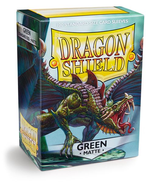Standard Dragon Shield Matte Sleeves – Green (100ct) | Gear Gaming Bentonville