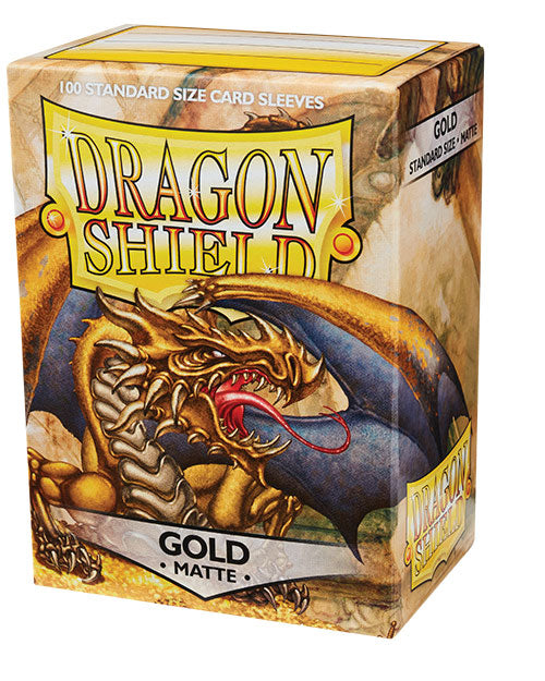 Standard Dragon Shield Matte Sleeves – Gold (100ct) | Gear Gaming Bentonville