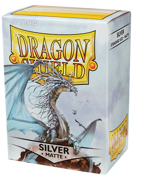 Standard Dragon Shield Matte Sleeves – Silver (100ct) | Gear Gaming Bentonville