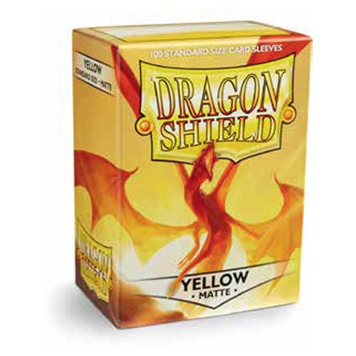 Standard Dragon Shield Matte Sleeves – Yellow (100ct) | Gear Gaming Bentonville