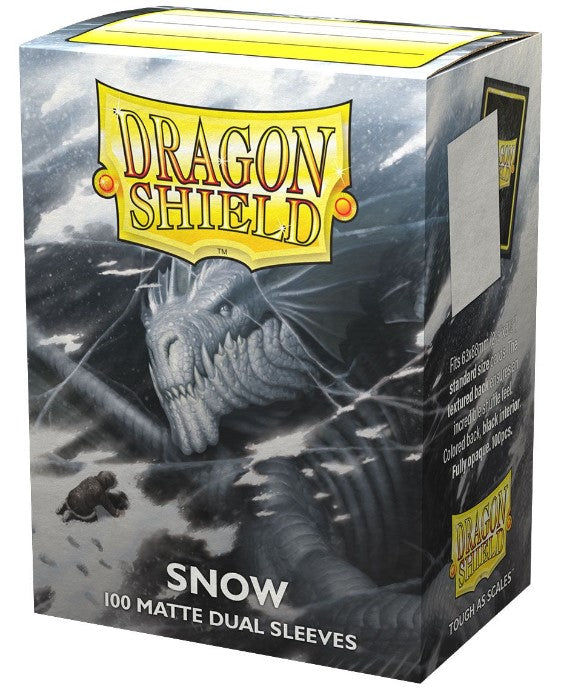 Standard Dragon Shield Dual Matte Sleeves – Snow (100ct) | Gear Gaming Bentonville