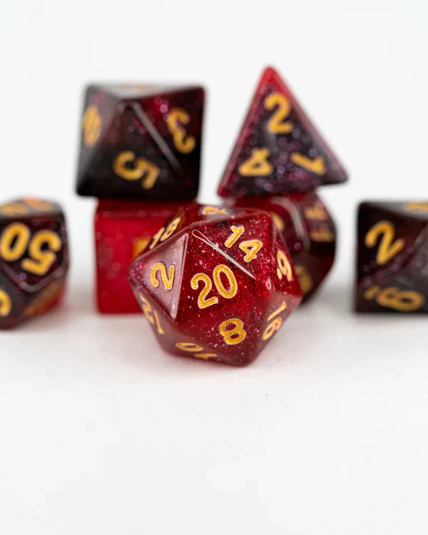 Ether of Embers Acrylic Dice 7pc Set | Gear Gaming Bentonville