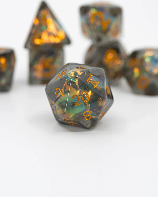 Dancing Lights Acrylic Dice 7pc Set | Gear Gaming Bentonville