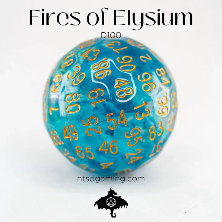 Fires of Elysium | Acrylic | Individual d100 Percentile Dice | Gear Gaming Bentonville