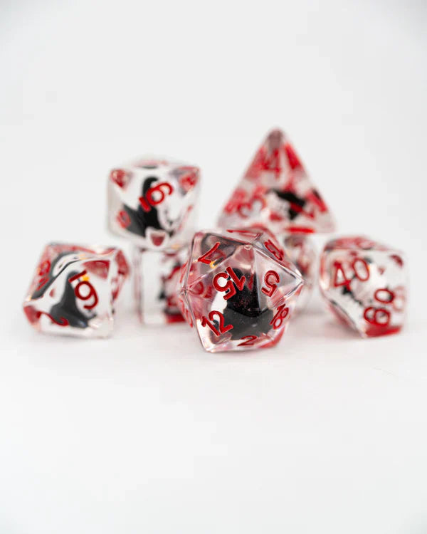 JeJeeves| Penguin| 7 Piece Acrylic Inclusion Dice Set | Gear Gaming Bentonville