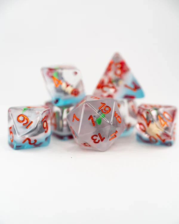 Definitely Not Totoro| 7 Piece Acrylic Inclusion Dice Set | Gear Gaming Bentonville