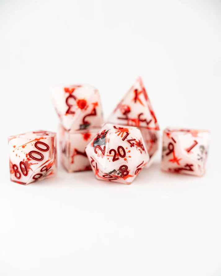 Macabre | Double Cast | 7 Piece Sharp Edge Dice Set | Gear Gaming Bentonville
