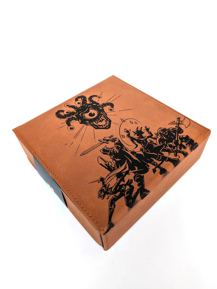 Deadly Encounter | Vegan Leather Dice Box - Chestnut | Gear Gaming Bentonville