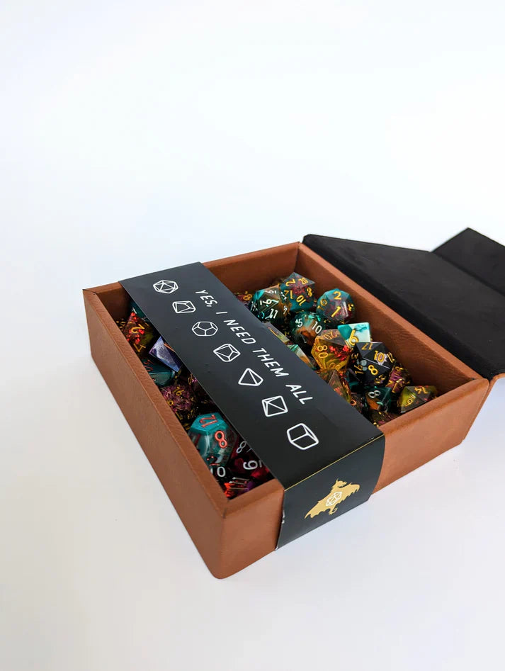 Spawn of Tiamat | Vegan Leather Dice Box - Chestnut | Gear Gaming Bentonville