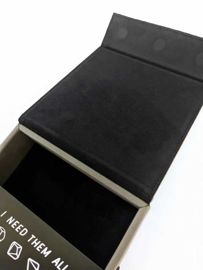 Deadly Encounter | Vegan Leather Dice Box - Grey | Gear Gaming Bentonville