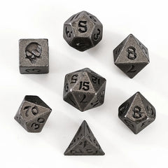 Unseelie Mini Metal RPG Dice Set - Ancient Silver | Gear Gaming Bentonville