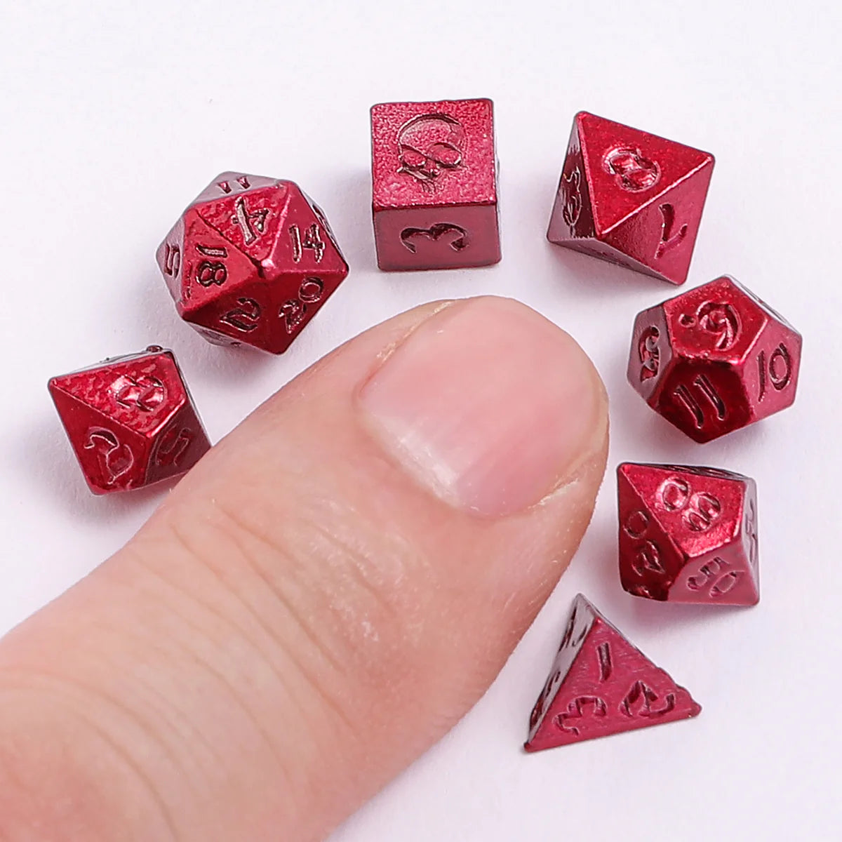 Unseelie Mini Metal RPG Dice Set - Red | Gear Gaming Bentonville