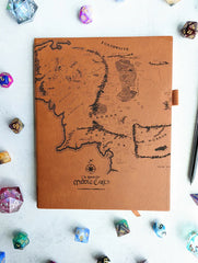 Map Of Middle Earth | Vegan Leather Journal | Gear Gaming Bentonville