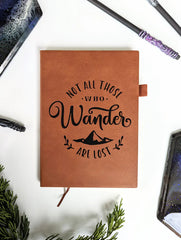 No All Who Wander | Vegan Leather Mini Dot Journal | Gear Gaming Bentonville