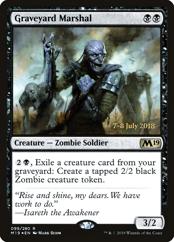 Graveyard Marshal [Core Set 2019 Prerelease Promos] | Gear Gaming Bentonville