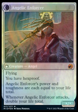 Enduring Angel // Angelic Enforcer [Innistrad: Midnight Hunt Prerelease Promos] | Gear Gaming Bentonville