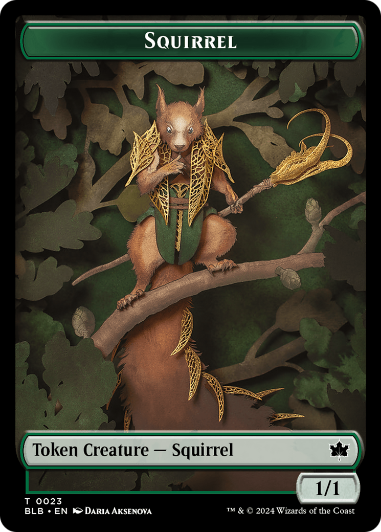 Squirrel // Darkstar Augur Double-Sided Token [Bloomburrow Tokens] | Gear Gaming Bentonville