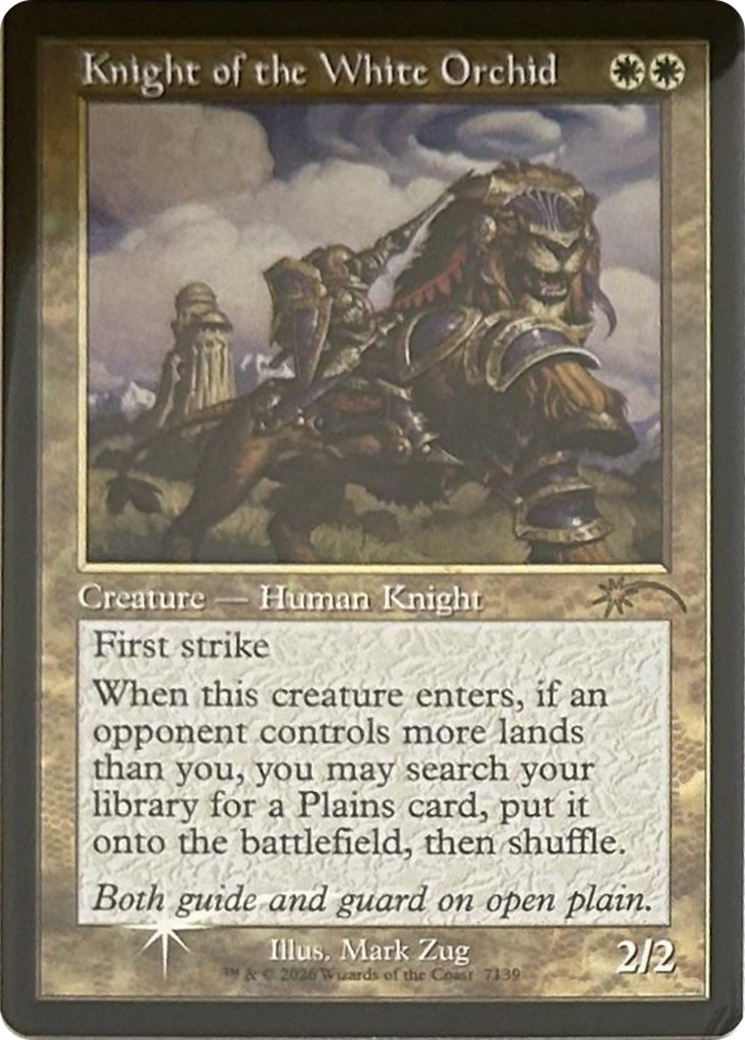 Knight of the White Orchid (7139) (Retro Frame) [Secret Lair Drop Series] | Gear Gaming Bentonville