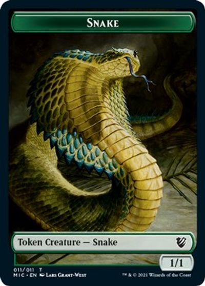 Spirit // Snake Double-Sided Token [Innistrad: Midnight Hunt Commander Tokens] | Gear Gaming Bentonville