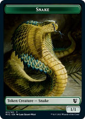 Spirit // Snake Double-Sided Token [Innistrad: Midnight Hunt Commander Tokens] | Gear Gaming Bentonville