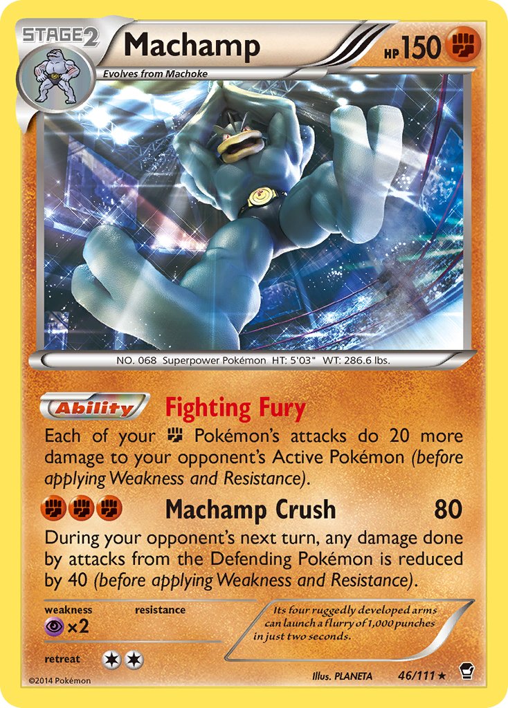 Machamp (46/111) (Cosmos Holo) (Blister Exclusive) [XY: Furious Fists] | Gear Gaming Bentonville
