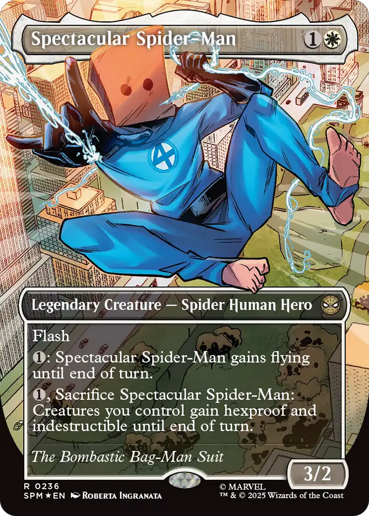 Spectacular Spider-Man (0236) (Borderless) (Textured Foil) [Marvel's Spider-Man] | Gear Gaming Bentonville