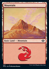 Mountain (487) (Foil Etched) [Modern Horizons 2] | Gear Gaming Bentonville