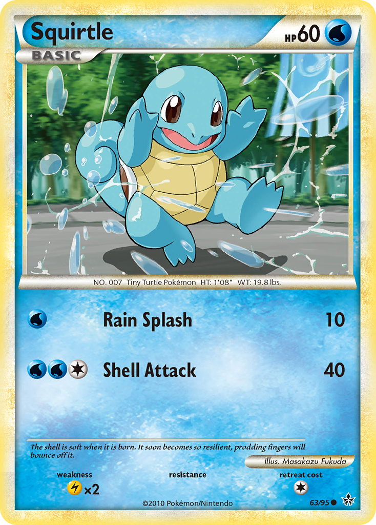 Squirtle (63/95) [HeartGold & SoulSilver: Unleashed] | Gear Gaming Bentonville