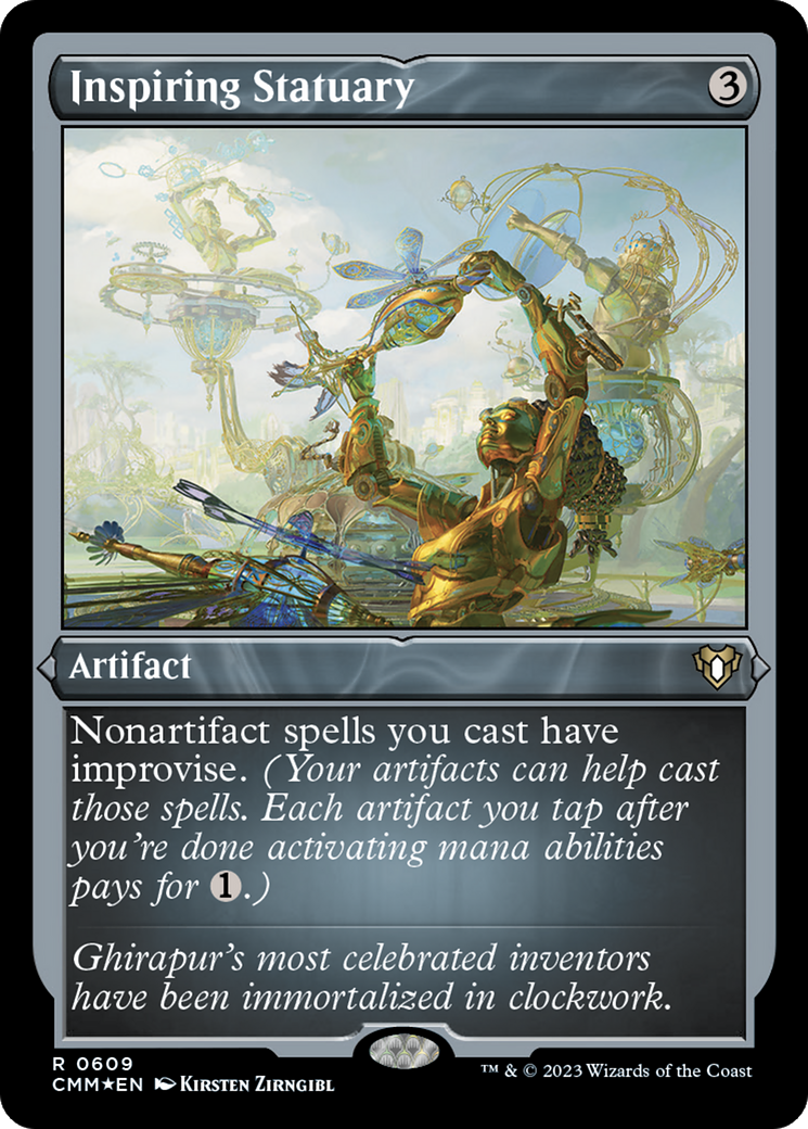 Inspiring Statuary (Foil Etched) [Commander Masters] | Gear Gaming Bentonville