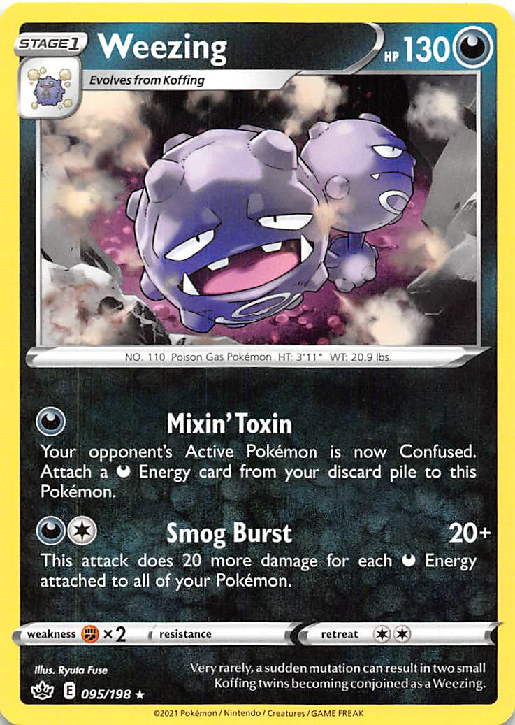 Weezing (095/198) [Sword & Shield: Chilling Reign] | Gear Gaming Bentonville
