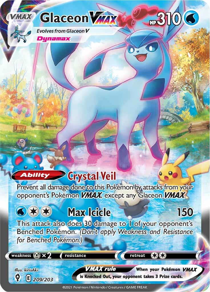 Glaceon VMAX (209/203) [Sword & Shield: Evolving Skies] | Gear Gaming Bentonville